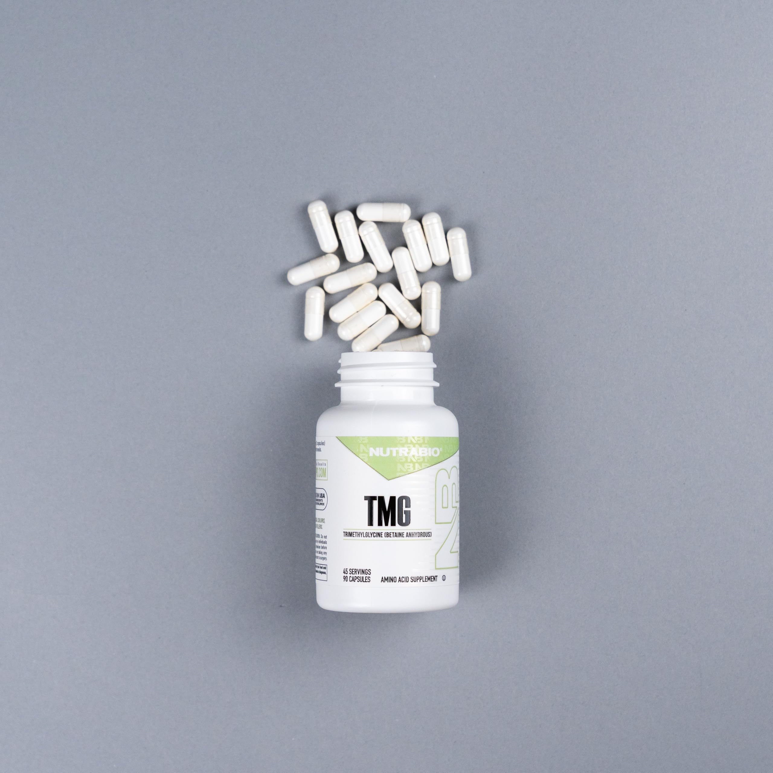 NutraBio TMG Supplements - 500mg Trimethylglycine (Betaine Anhydrous) Pack of 2