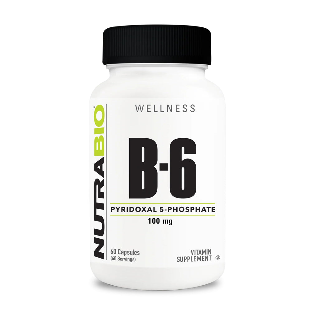NutraBio Vitamin B6 P5P 100mg - Coenzyme B6, 60 Veg Caps