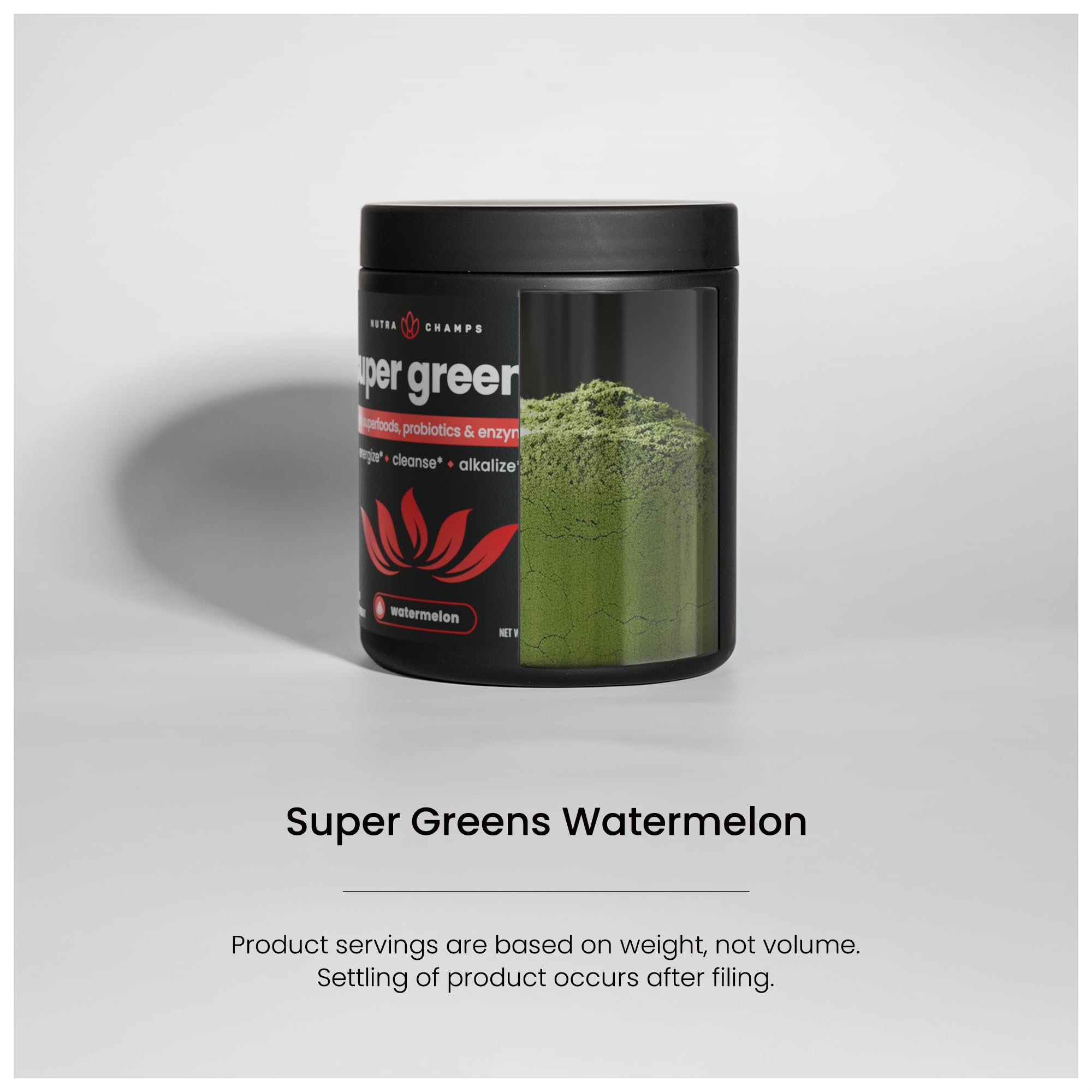 NutraChamps Super Greens Powder Premium Superfood | 20+ Organic Greens & Probiotic Blends | Watermelon