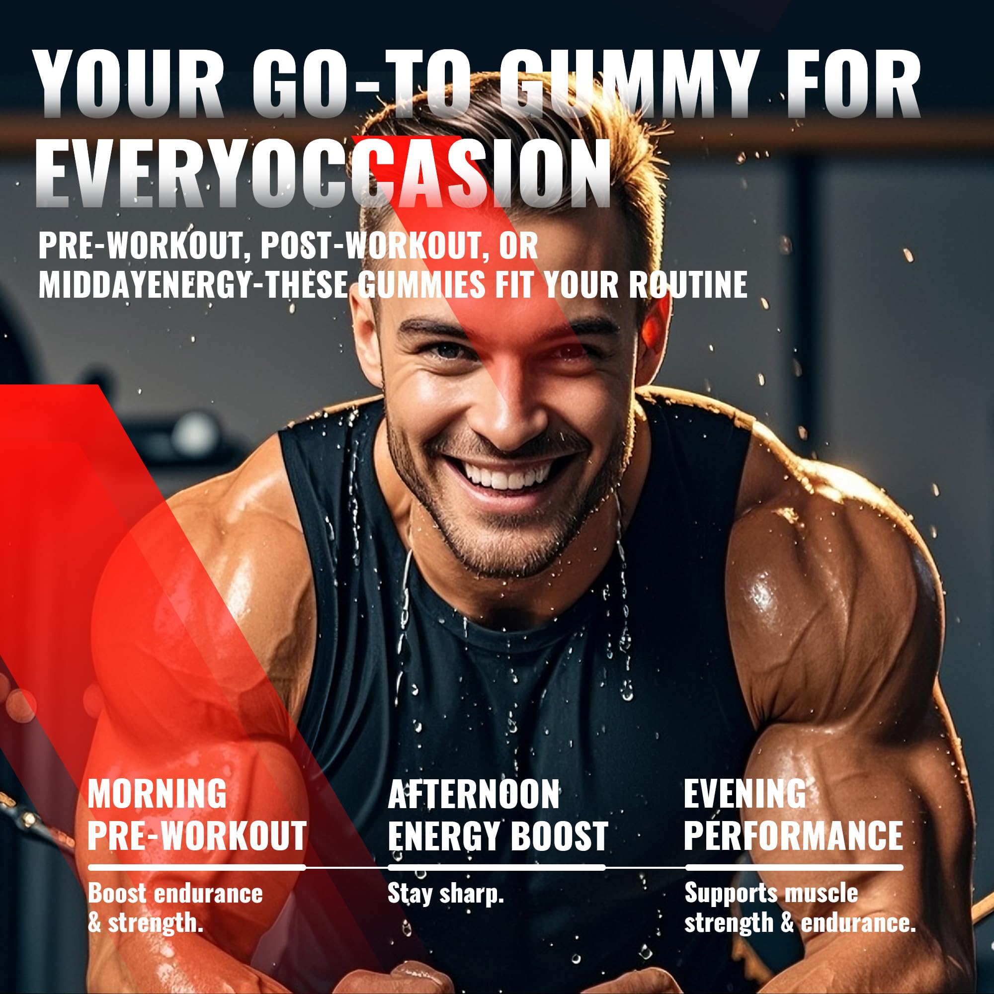 NUTRAGOGO Creatine Monohydrate Gummies – 5g/Serving, Sugar Free, Vegan, 135 Count