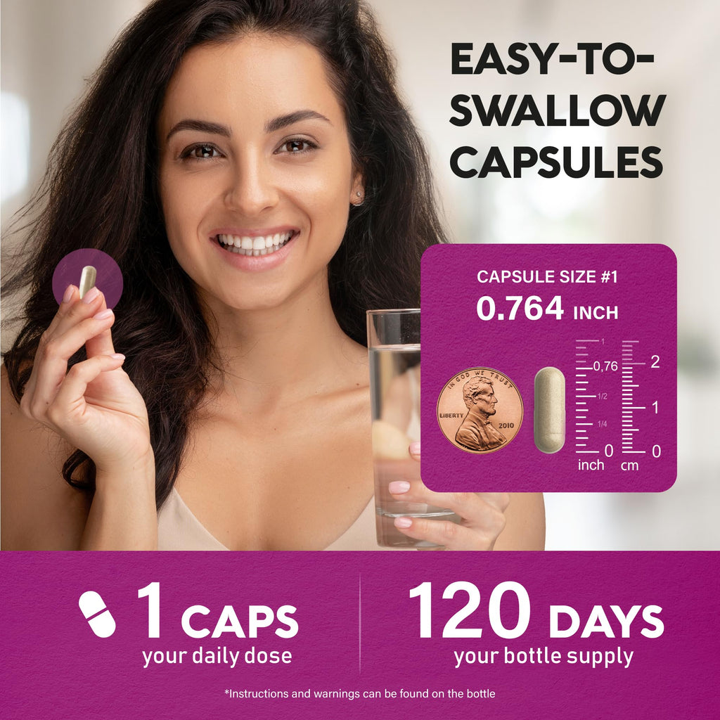Iron 65mg Slow Release Supplement for Women | NutraHarmony 120 Capsules