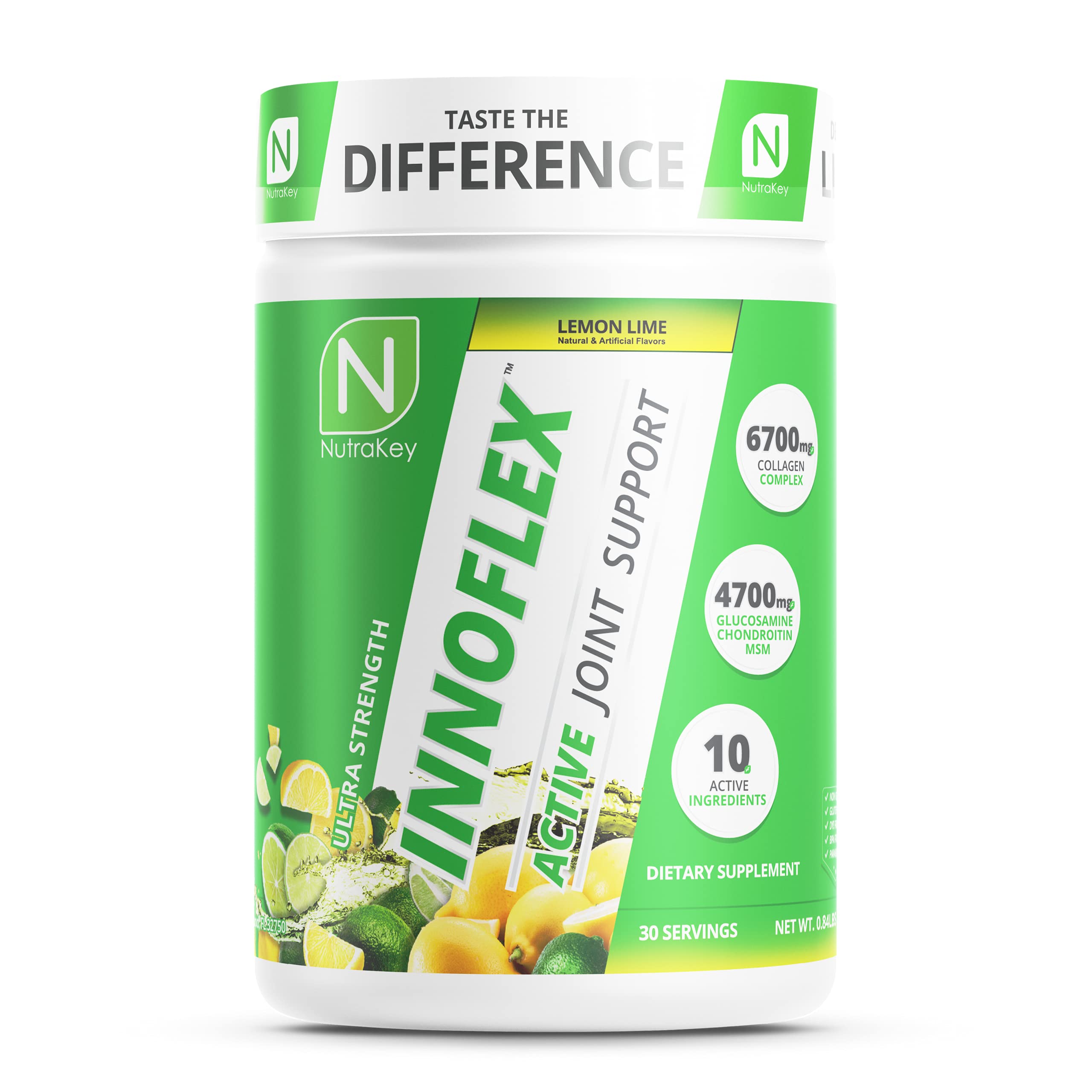 NutraKey Innoflex 1500mg - Glucosamine, Chondroitin, MSM, Hyaluronic Acid & Collagen