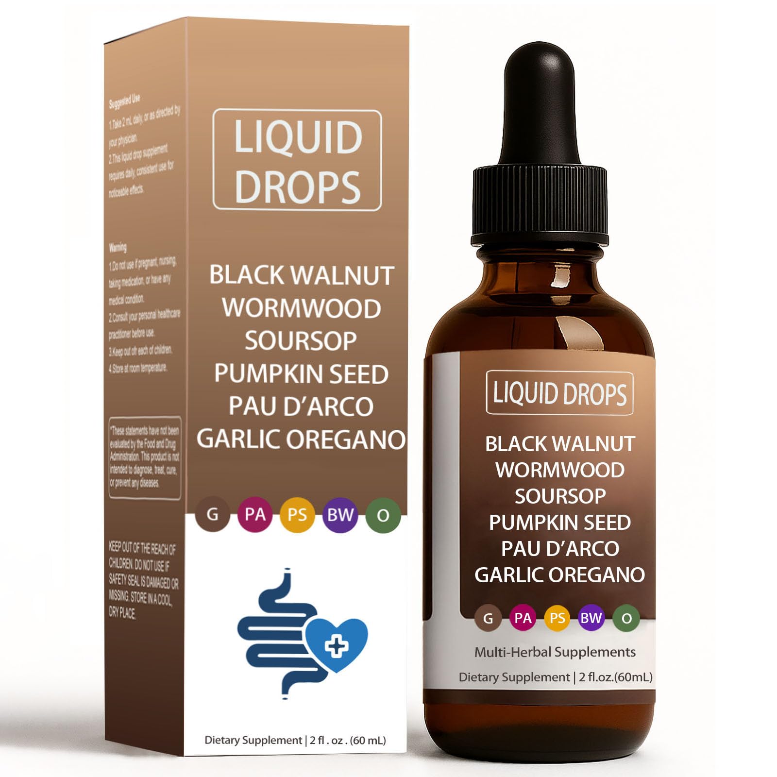 Nutralis Black Walnut Wormwood Gut Cleanse Liquid Drops – Digestive Health & Energy