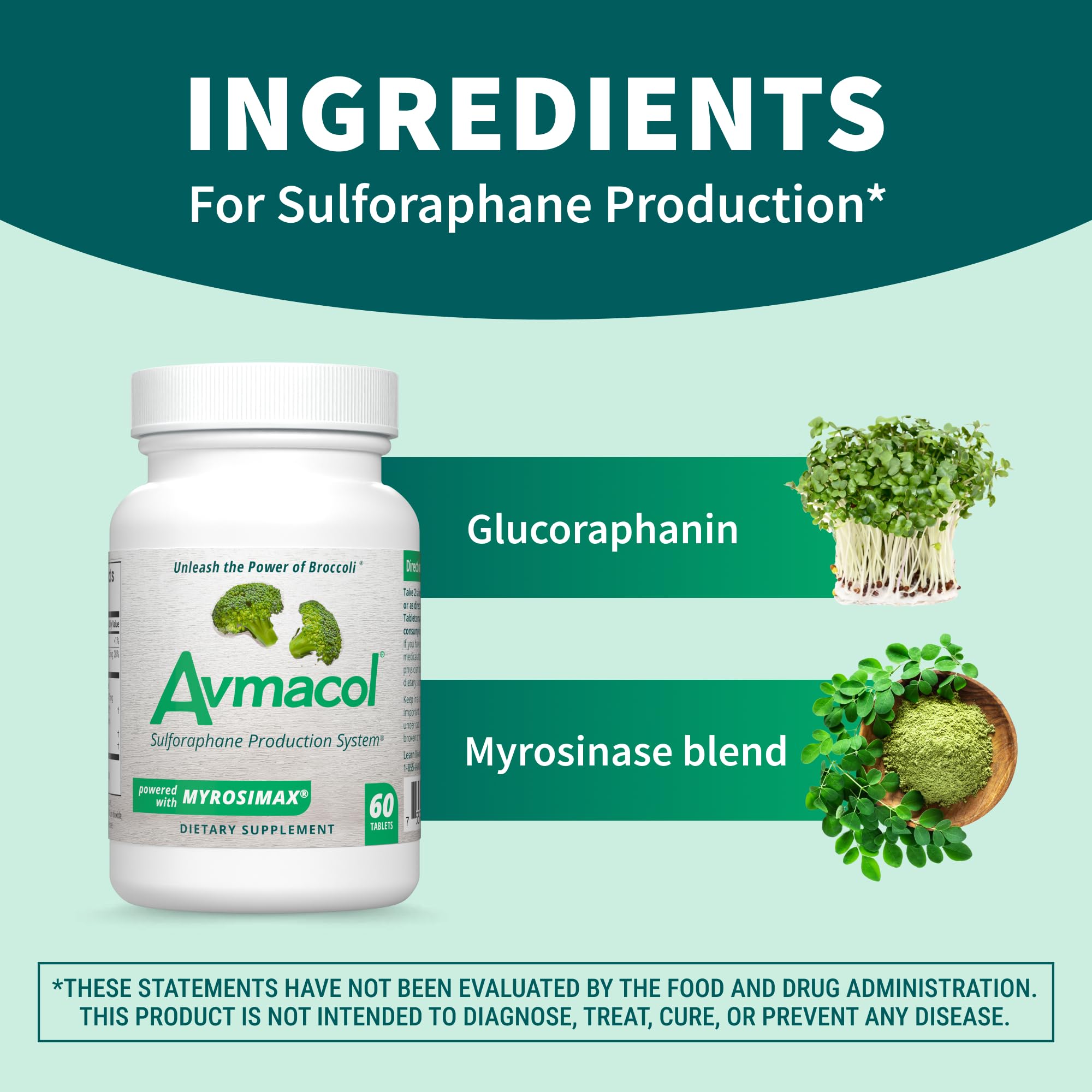 Nutramax Avmacol #1 Researched Sulforaphane Brand | 60 Tablets