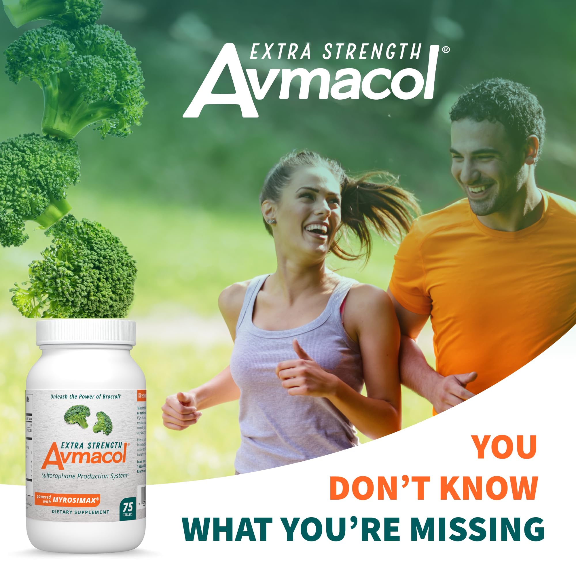 Nutramax Avmacol Extra Strength – #1 Researched Sulforaphane-Producing Detox & Immune Support (75 Tablets)