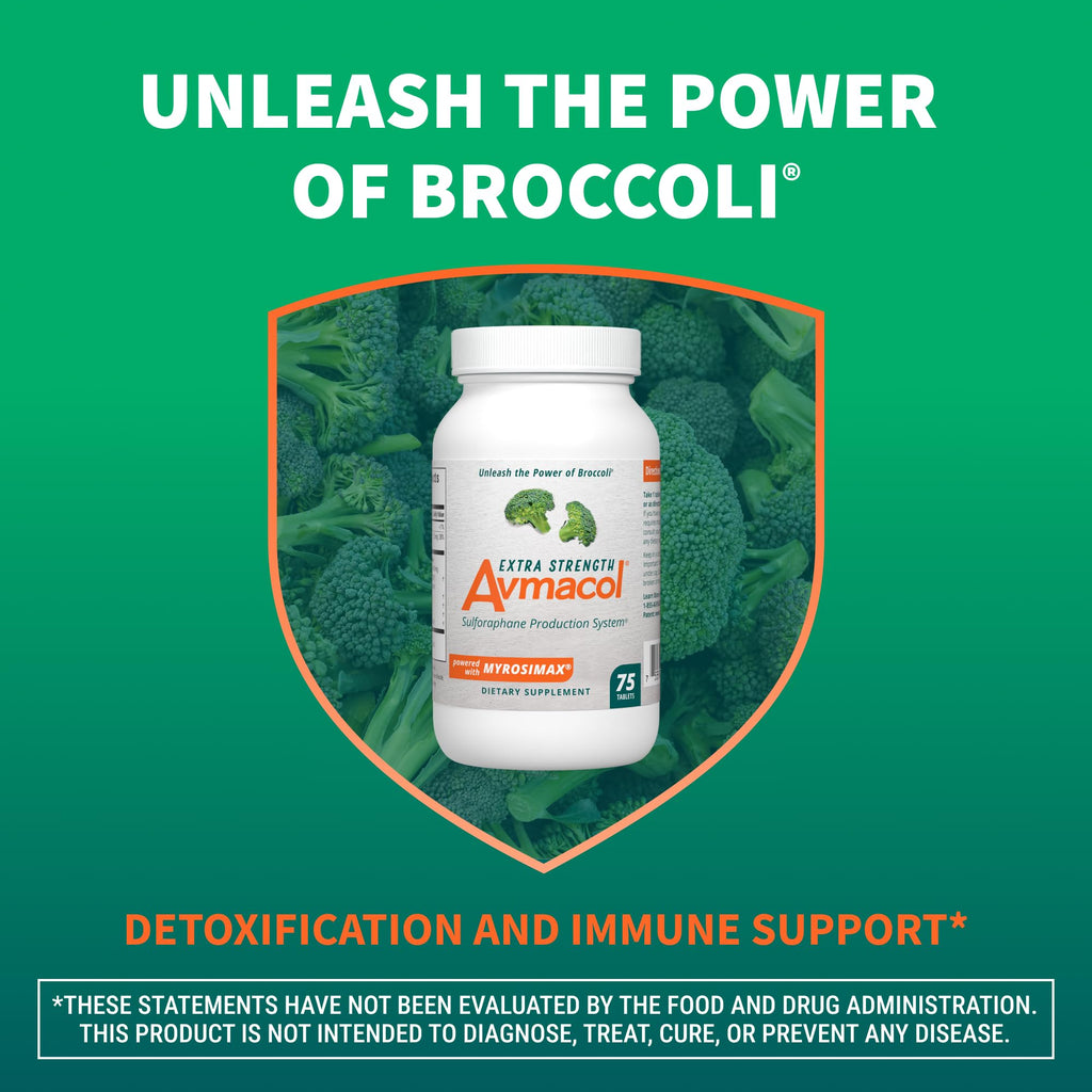 Nutramax Avmacol Extra Strength – #1 Researched Sulforaphane-Producing Detox & Immune Support (75 Tablets)