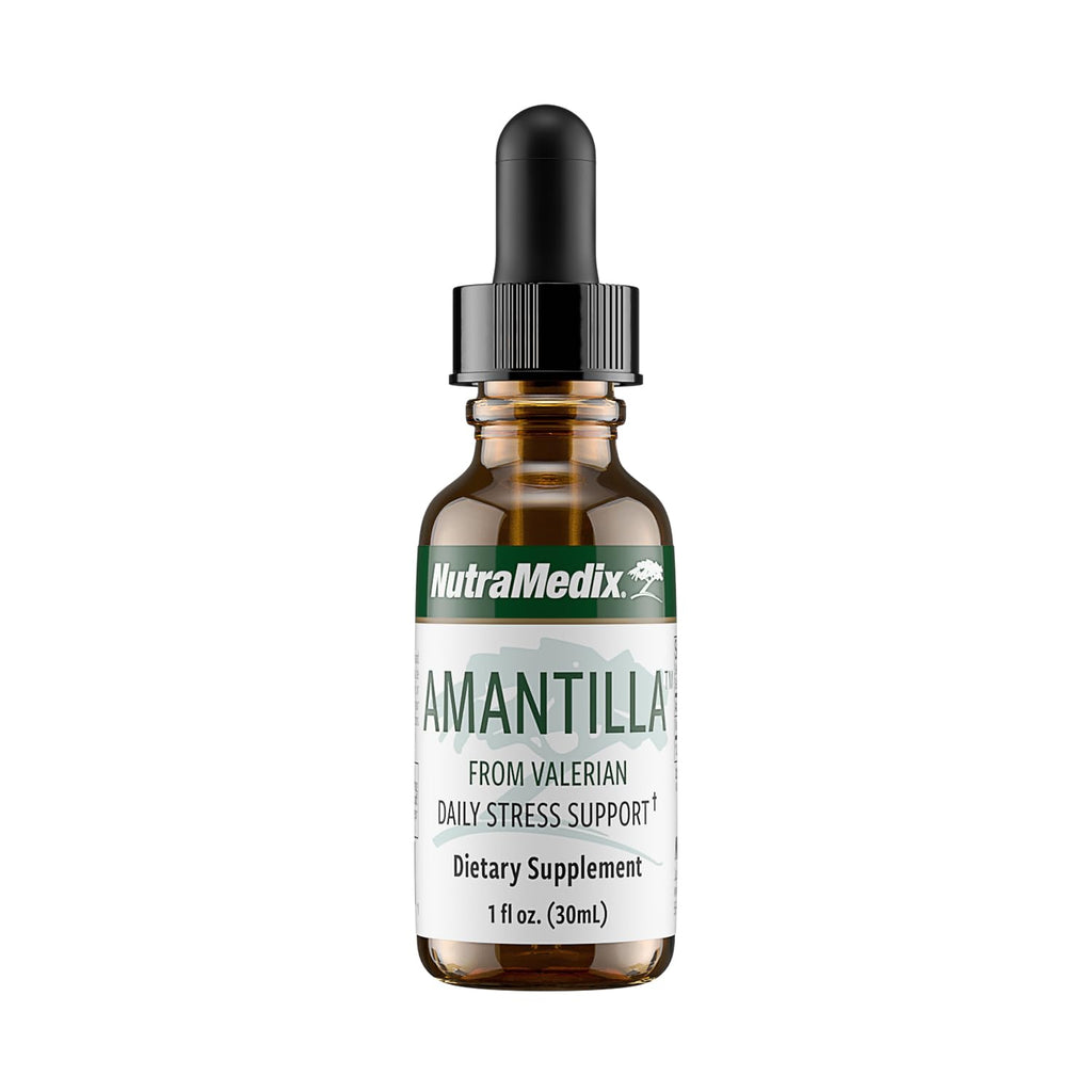 NutraMedix Amantilla Tincture - Valerian Root for Stress Support & Calming Relief | Vegan Liquid Supplement (1oz / 30ml)
