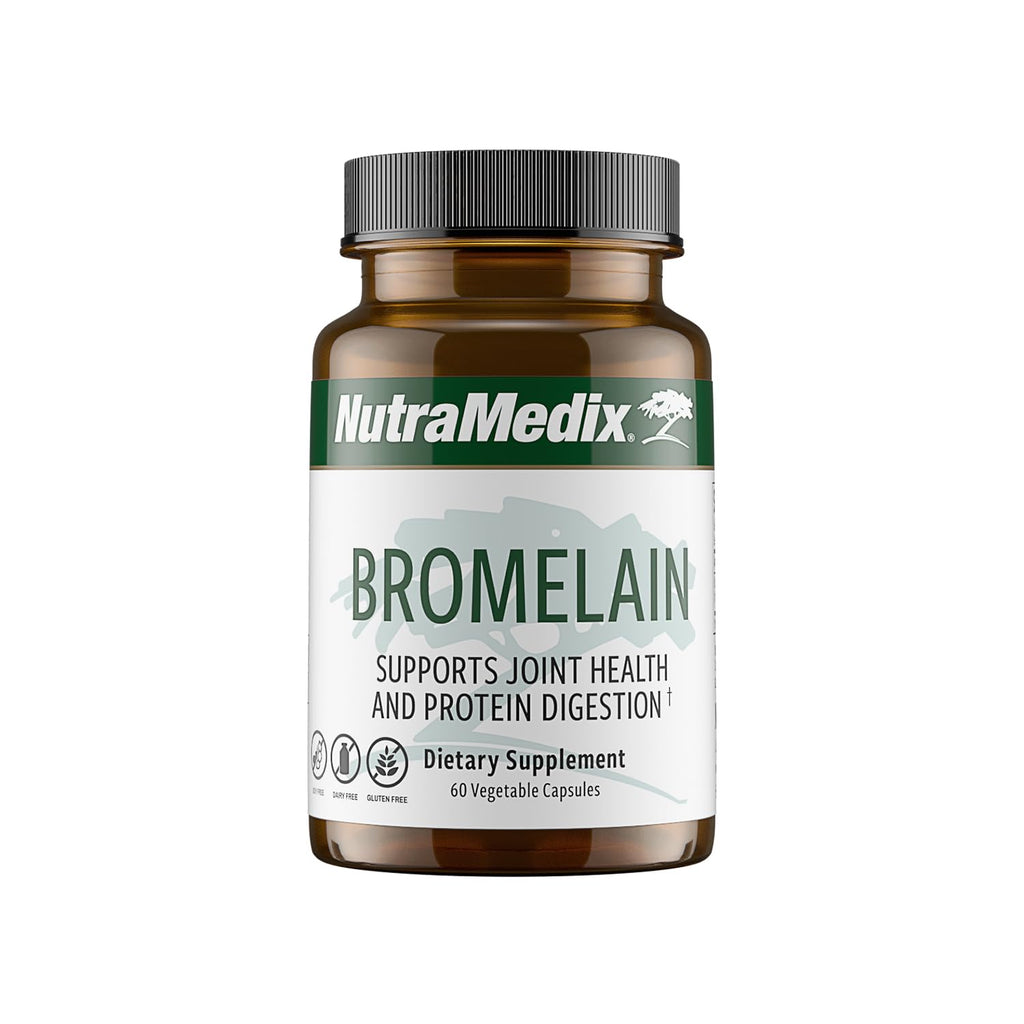 NutraMedix Bromelain Supplements - 1,000mg Proteolytic Enzymes | Digestive & Joint Support - Gluten, Soy & Dairy-Free (60 Capsules)