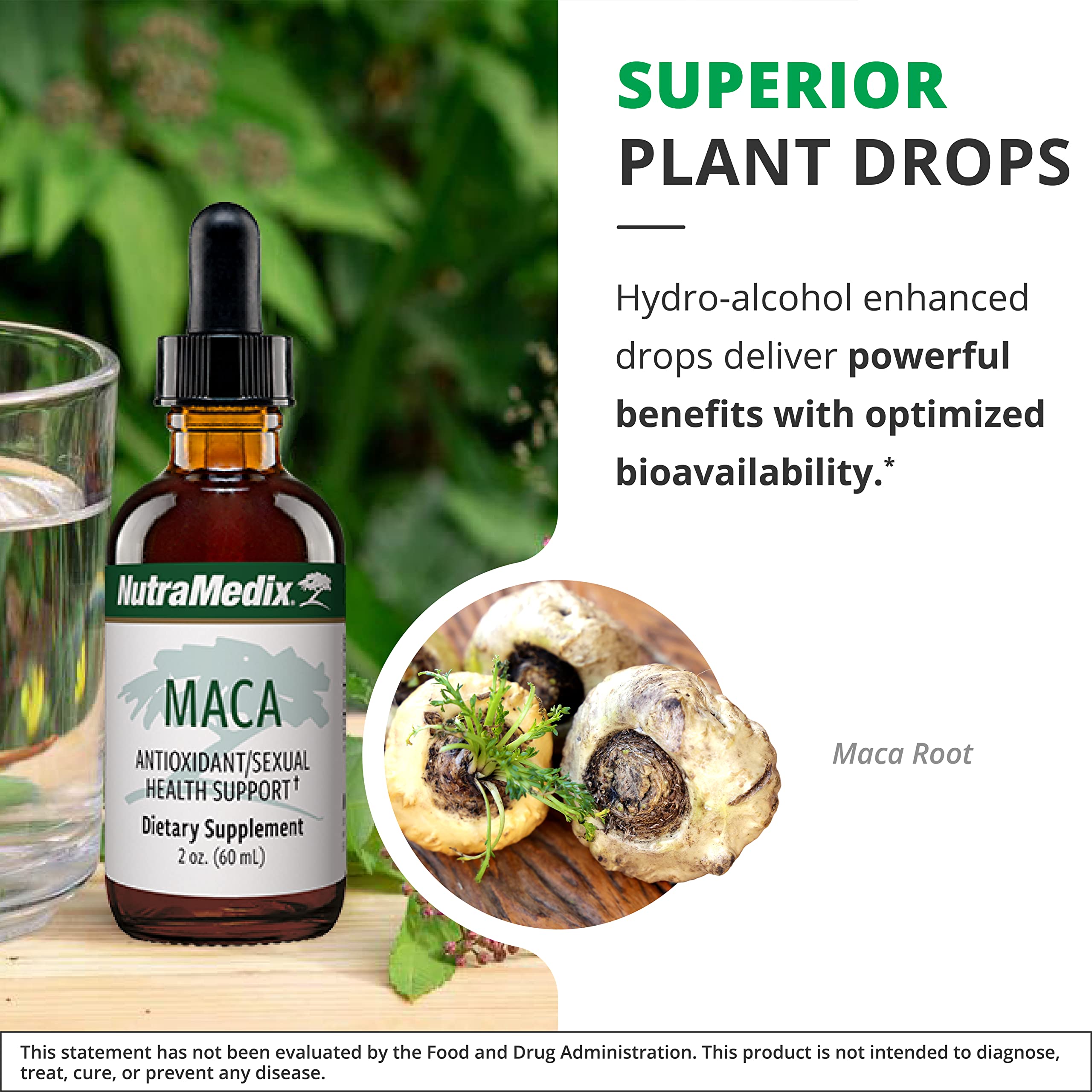 NutraMedix Maca Liquid Tincture – Mood Support Drops (2oz/60ml) | Peruvian Maca Root