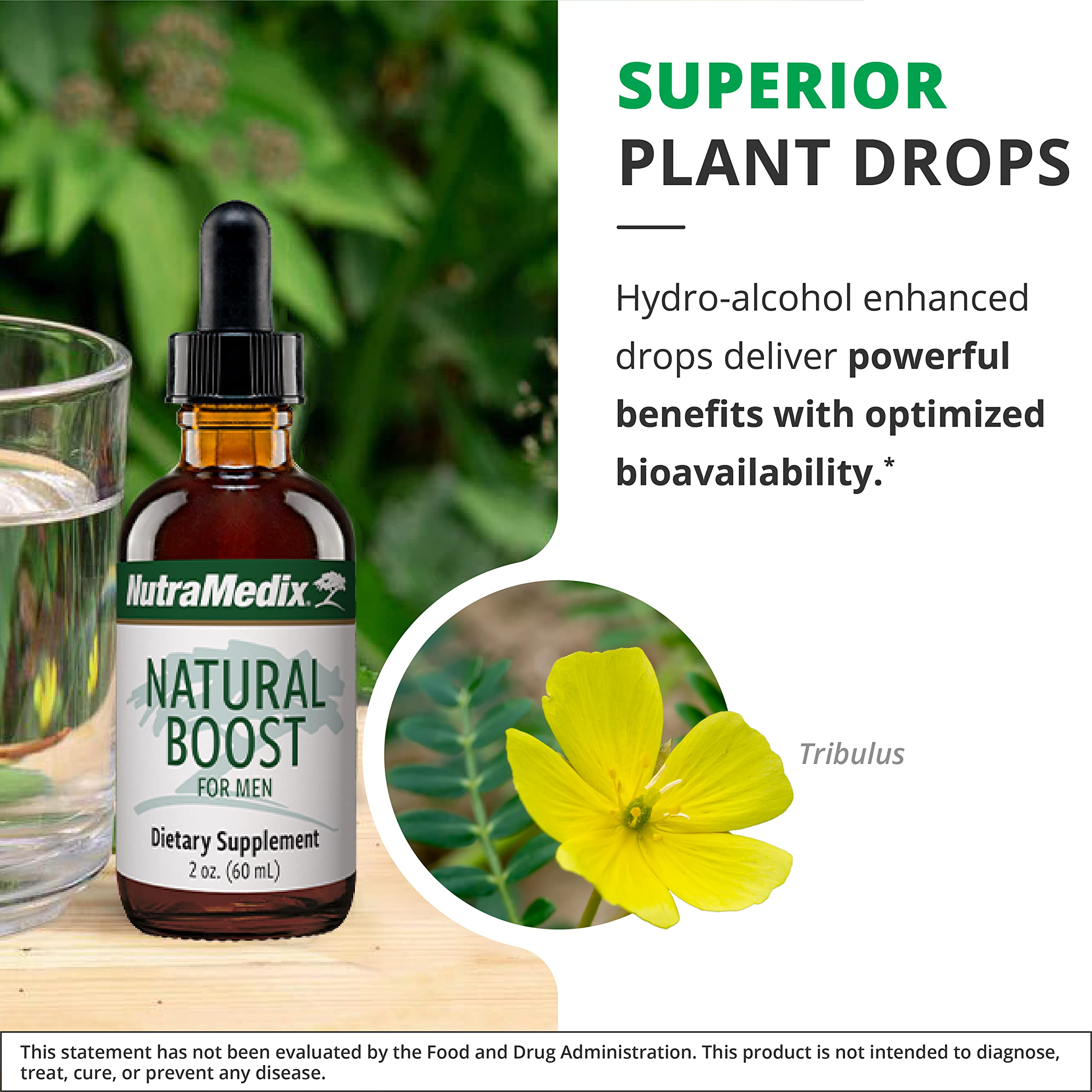 NutraMedix Natural Boost for Men - Amino Acids & Energy Support | L-Arginine, Epimedium, Maca, Ginkgo Biloba, Saffron (2oz / 60ml)