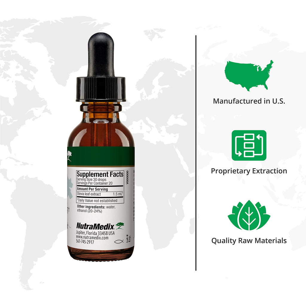 NutraMedix Stevia Drops - Bioavailable Liquid Stevia (1 oz / 30 ml)