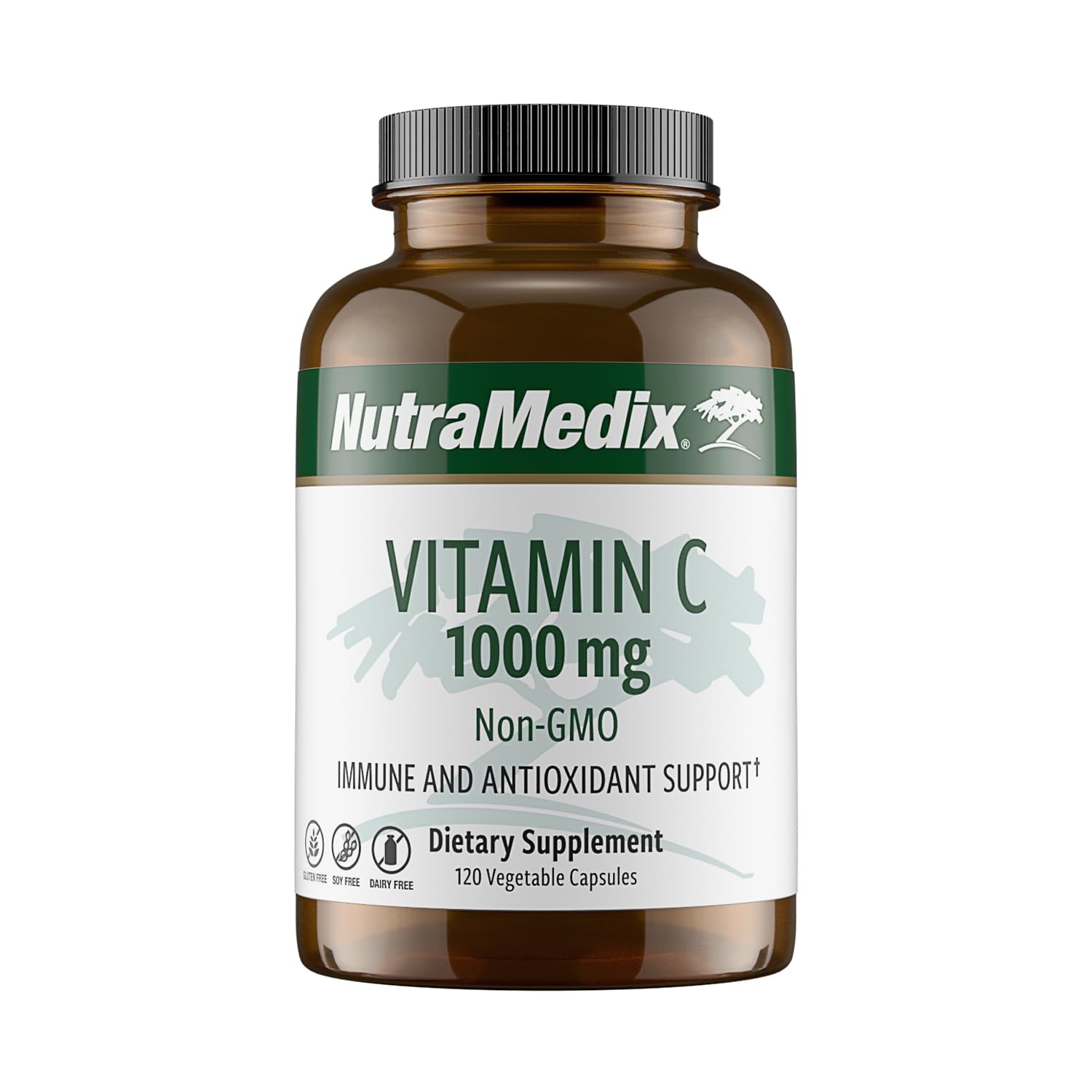 NutraMedix Vitamin C 1000mg – Immune Support & Heart Health | 120 Vegetarian Capsules | Vegan, Non-GMO