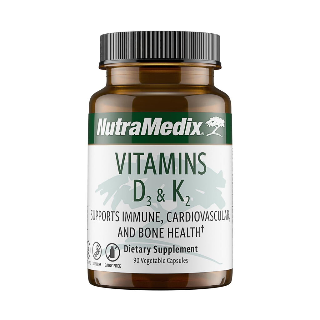 NutraMedix Vitamin D3 & K2 Immune Support for Heart Health and Calcium Metabolism (90 Capsules)