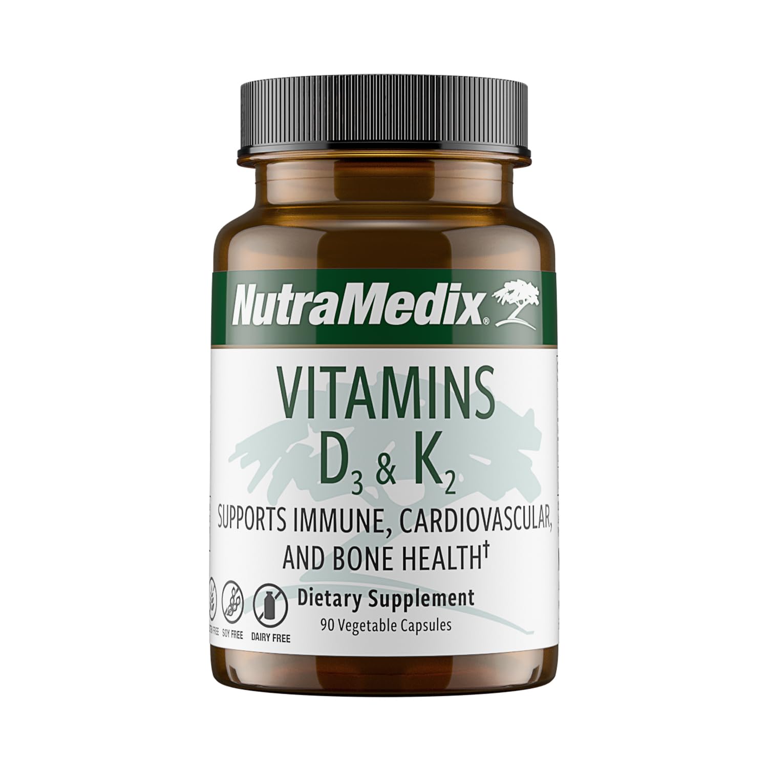 NutraMedix Vitamin D3 & K2 Immune Support for Heart Health and Calcium Metabolism (90 Capsules)