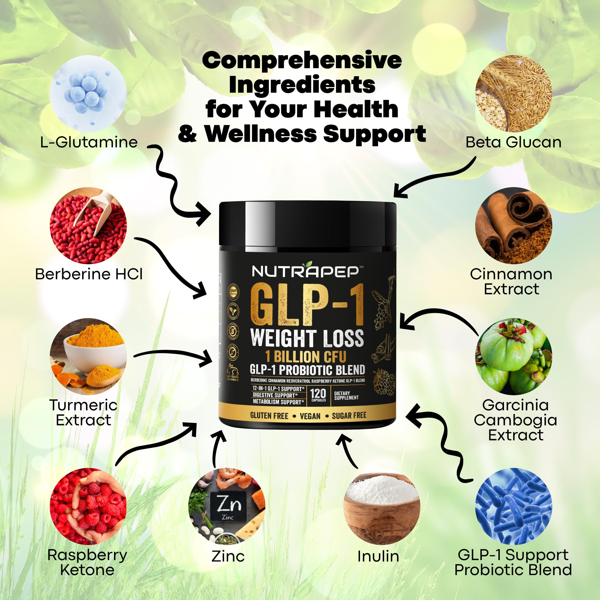 NutraPep GLP-1 Probiotic Weight Loss Support - Berberine