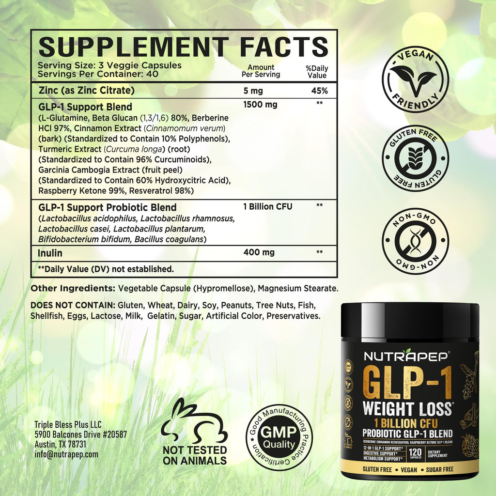 NutraPep GLP-1 Probiotic Weight Loss Support - Berberine