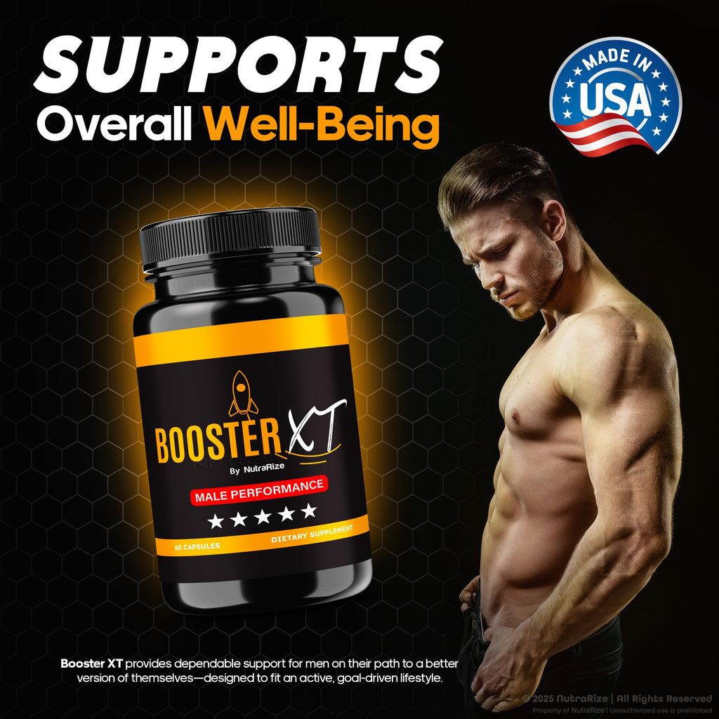 NutraRize Booster XT – Pack of 3 for Men | Energy & Peak Performance | 180 Capsules