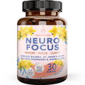 NutraTemple Brain Booster – Ginkgo Biloba, Bacopa Monnieri & St. John’s Wort | 30 Capsules