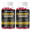 Nutravita Berberine Gummies 1500mg HCL + Ceylon Cinnamon – Sugar Free Raspberry 2-Pack