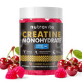 Nutravita Creatine Monohydrate Gummies – 5g per Serving, Vegan, Sugar Free, Cherry, 120 Count