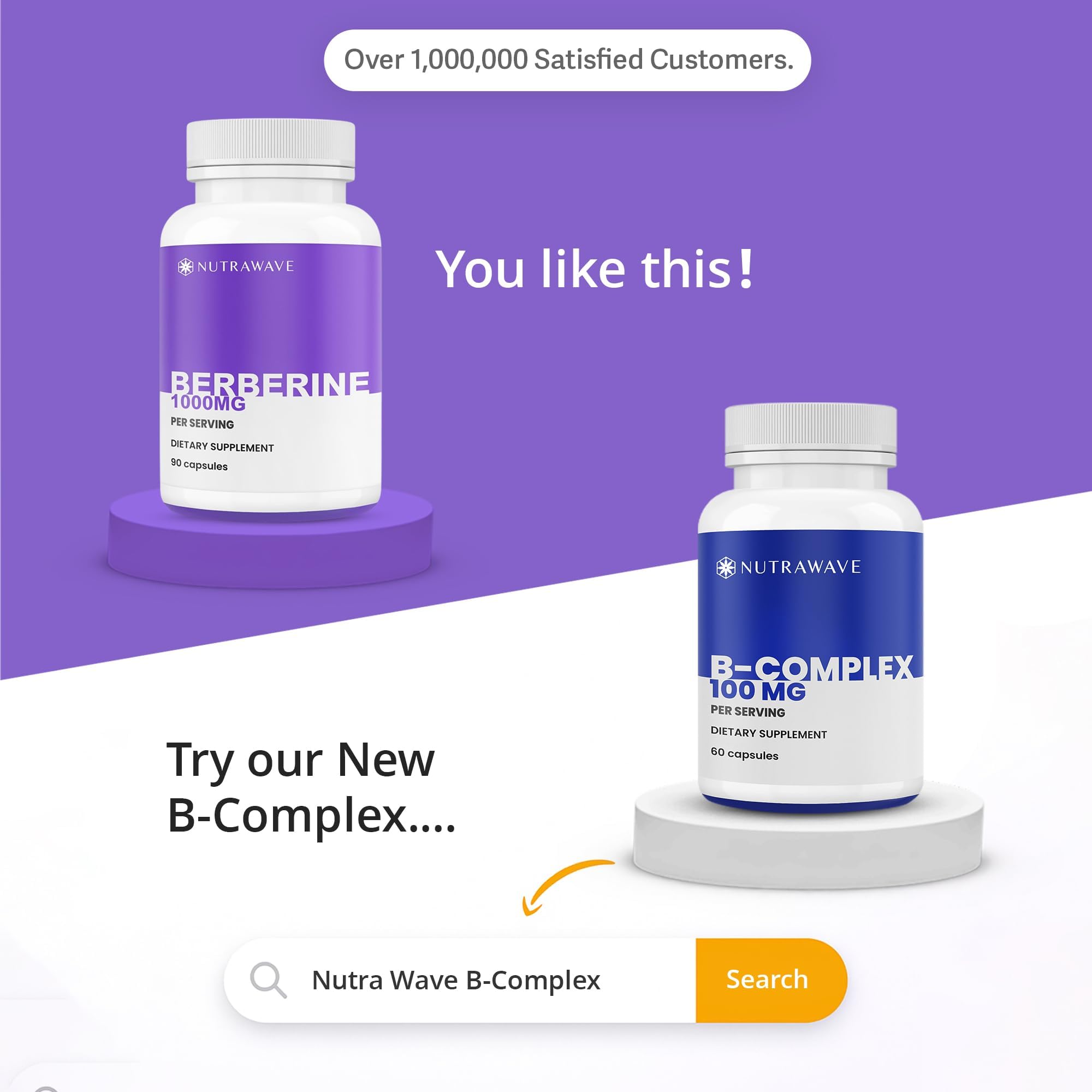 Nutrawave PURE Berberine Max Potency – 1000mg/Serving | Supports Blood Sugar & Metabolism | Vegan