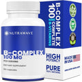Nutrawave Vitamin B Complex 9 B Vitamins – 60 Capsules | Vegan, Energy & Immunity Support