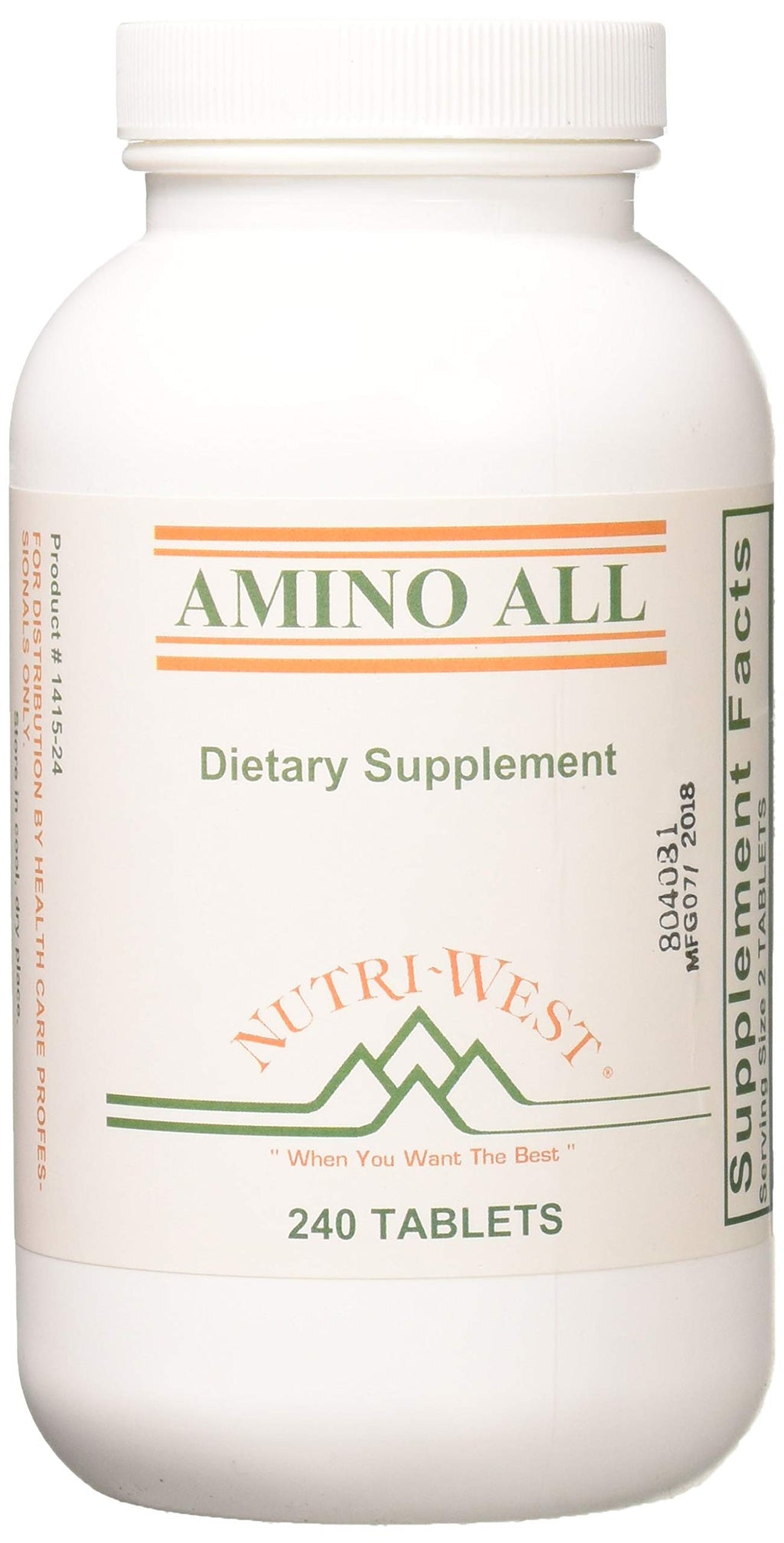 Nutri-West Amino All 240 Tablets - Nutritional Supplement