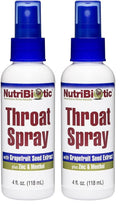 NutriBiotic Throat Spray with GSE – Alcohol-Free, Non-Medicated, Pack of 2 | Menthol, Zinc & Slippery Elm