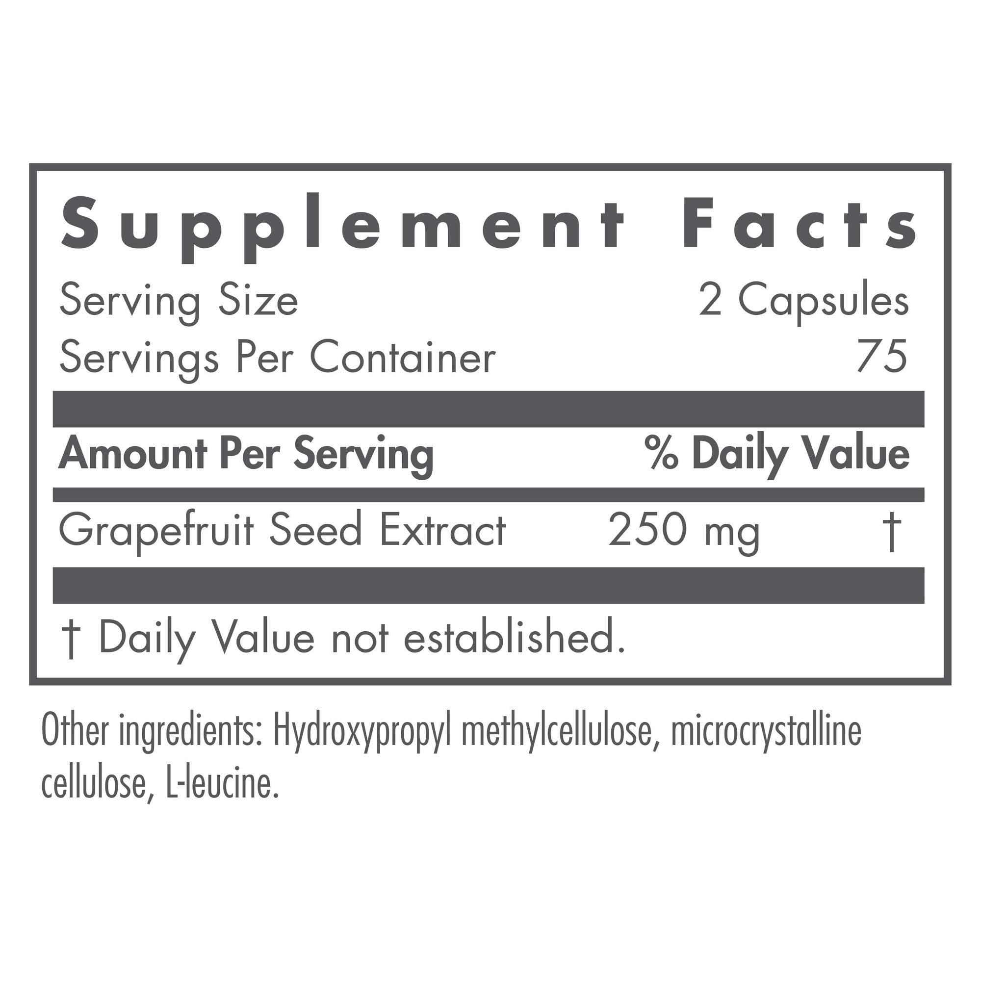 Nutricology Citrus Seed Extract Supplement – Grapefruit Seed Extract, Vegetarian Capsules, 150 Count