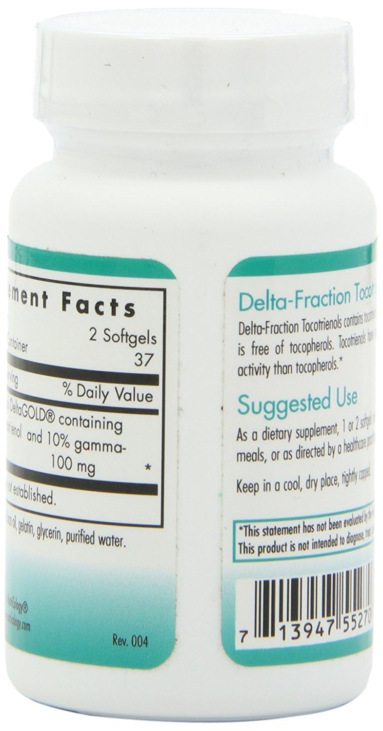 Nutricology Delta-Fraction Tocotrienols 50mg Softgels – Annatto Tocotrienols, 75-Count