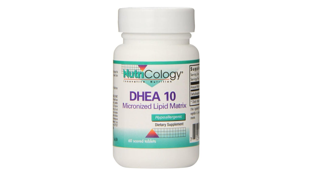 NutriCology DHEA 10 mg Sustained Release Tablets, 60 Count | Soy Free & Hypoallergenic