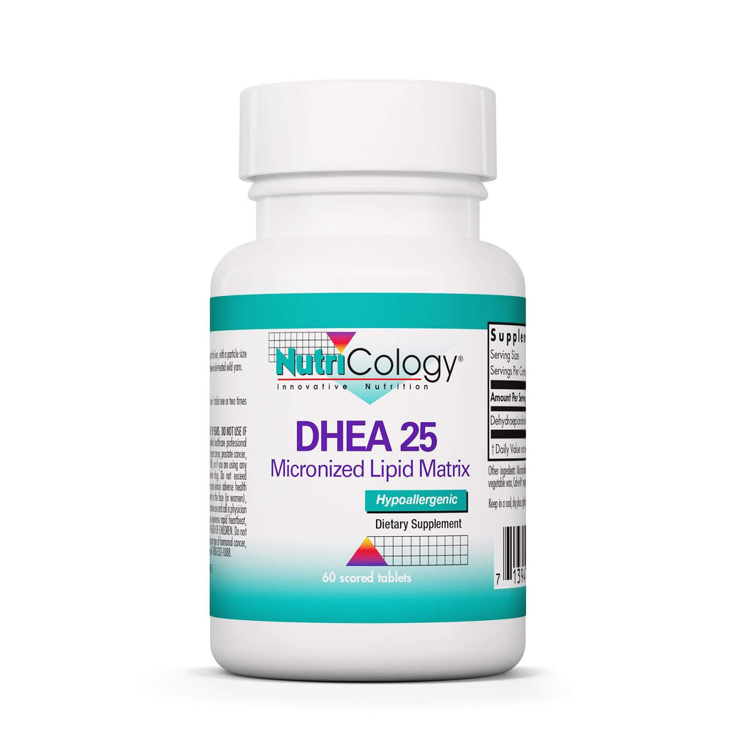 Nutricology DHEA 25mg - Micronized Lipid Matrix, Soy-Free, 60 Count