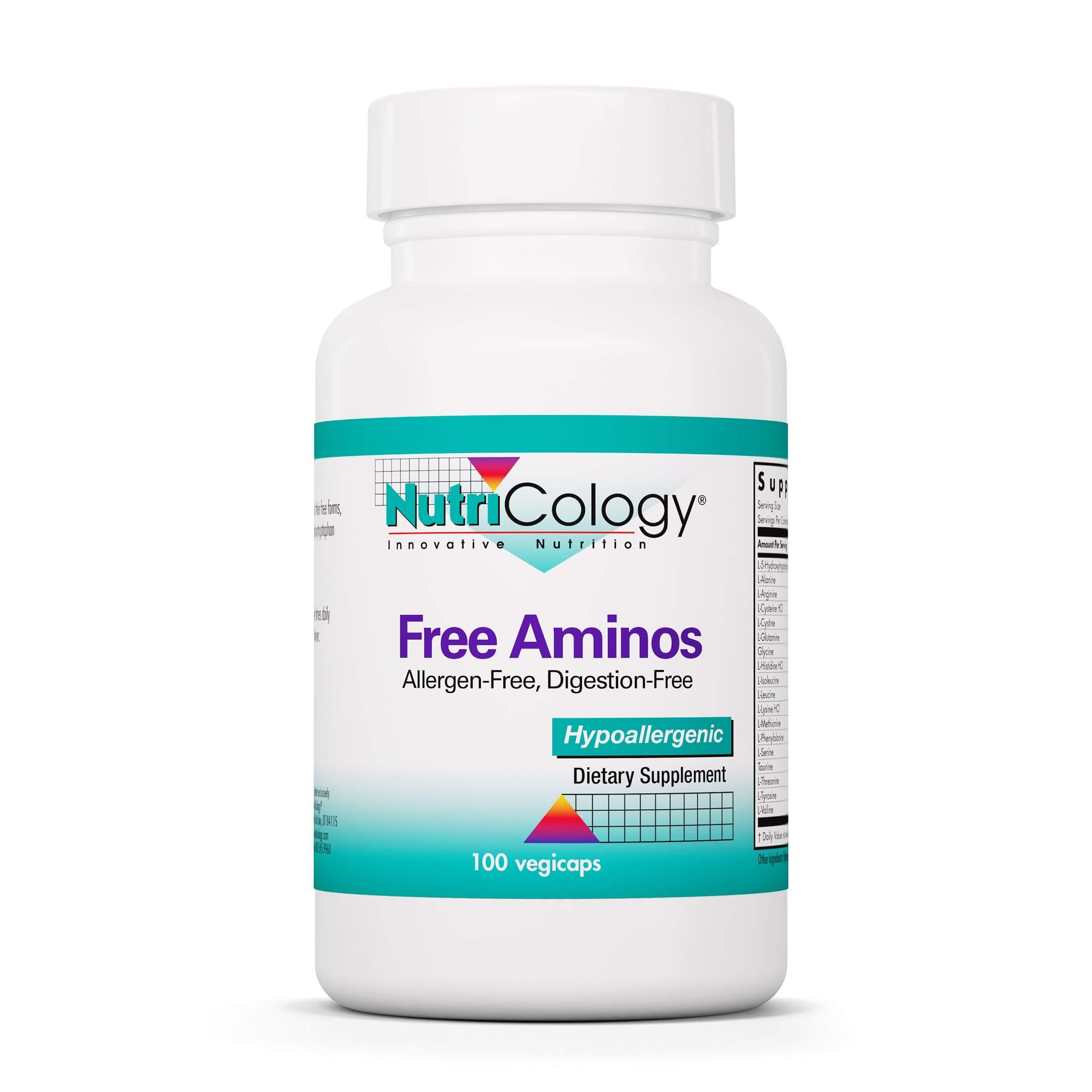 Nutricology Free Aminos – Essential Amino Acids Complex, 100 Count