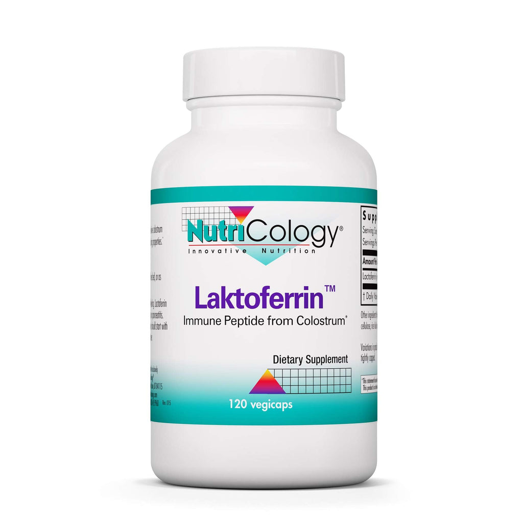 Nutricology Laktoferrin Supplement - Lactoferrin Supplements 350mg, Bovine Colostrum, Immune Peptide, Iron Supplements, Vegicaps - 120 Count