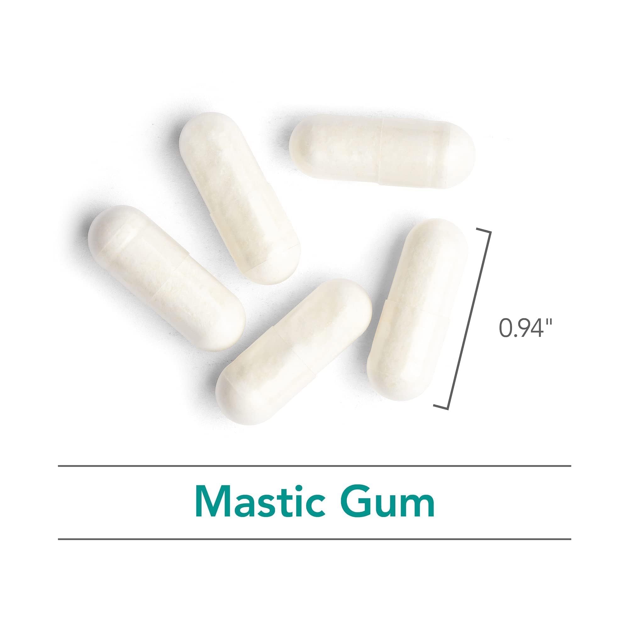 Nutricology Mastic Gum Dietary Supplement - Authentic Chios Mastic, GI Health, Hypoallergenic, Gluten Free - 60 Count