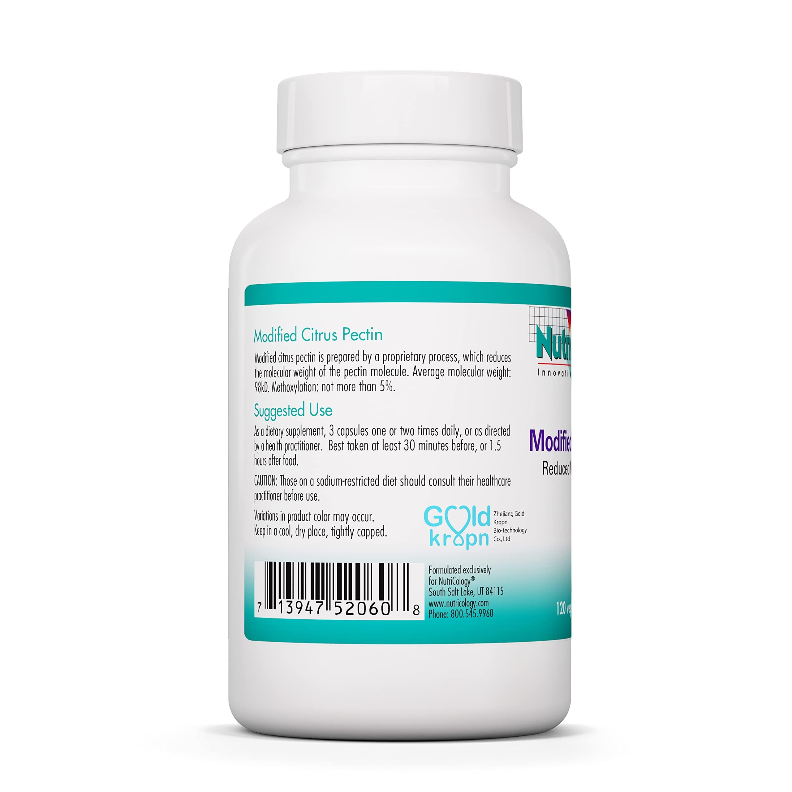 Nutricology Modified Citrus Pectin - Gut Support Capsules | 120 Vegetarian