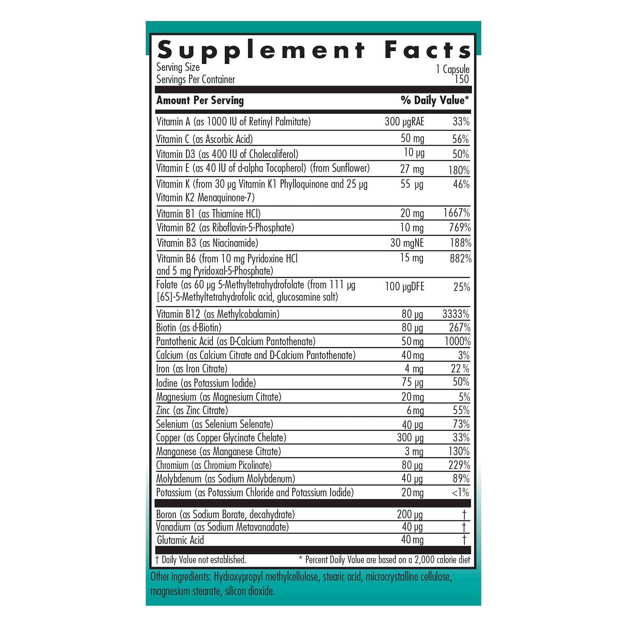 Nutricology Multi-Vi-Min Multivitamin for Adults – Bioavailable, High Potency, Vegetarian Capsules | 150 Count