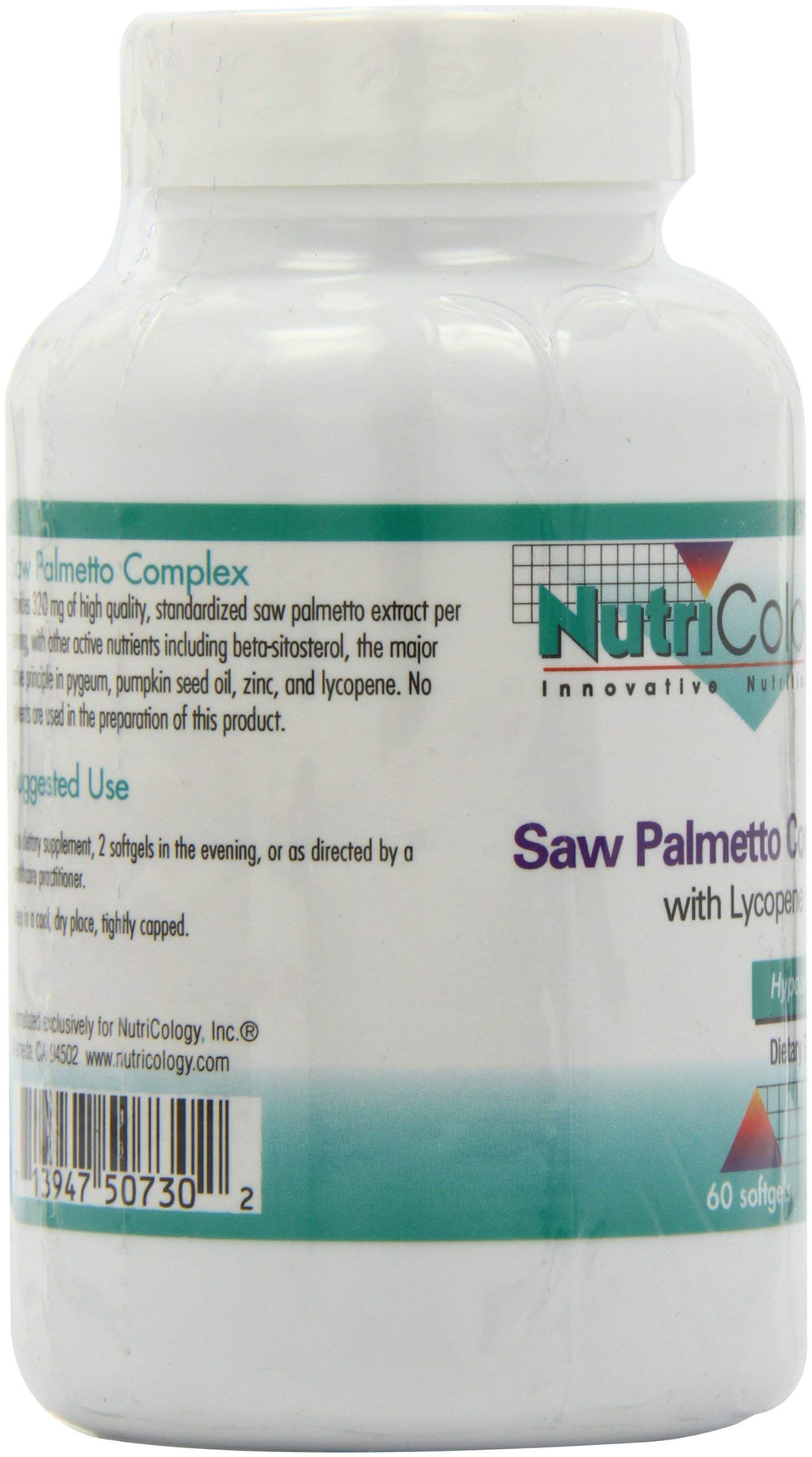 Nutricology Saw Palmetto Complex Softgels, 60-Count | Premium Herbal Supplement