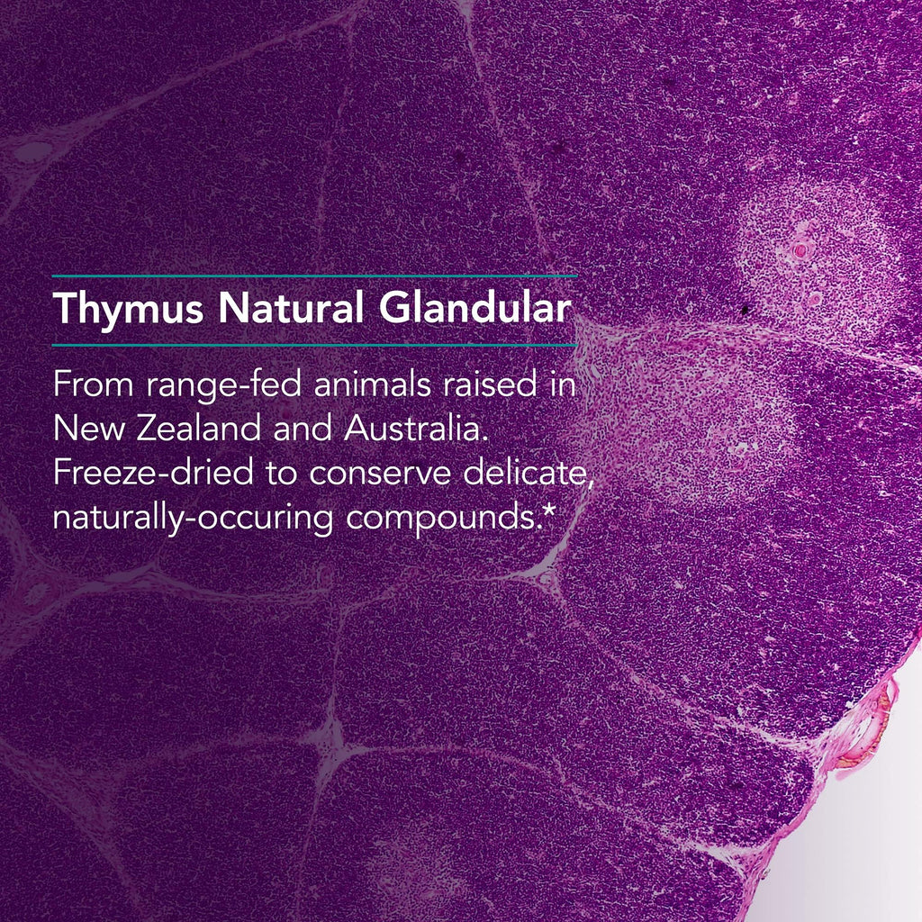 Nutricology Thymus Supplement - 1000mg Ovine Glandular (Lyophilized) | Hypoallergenic | 75 Count