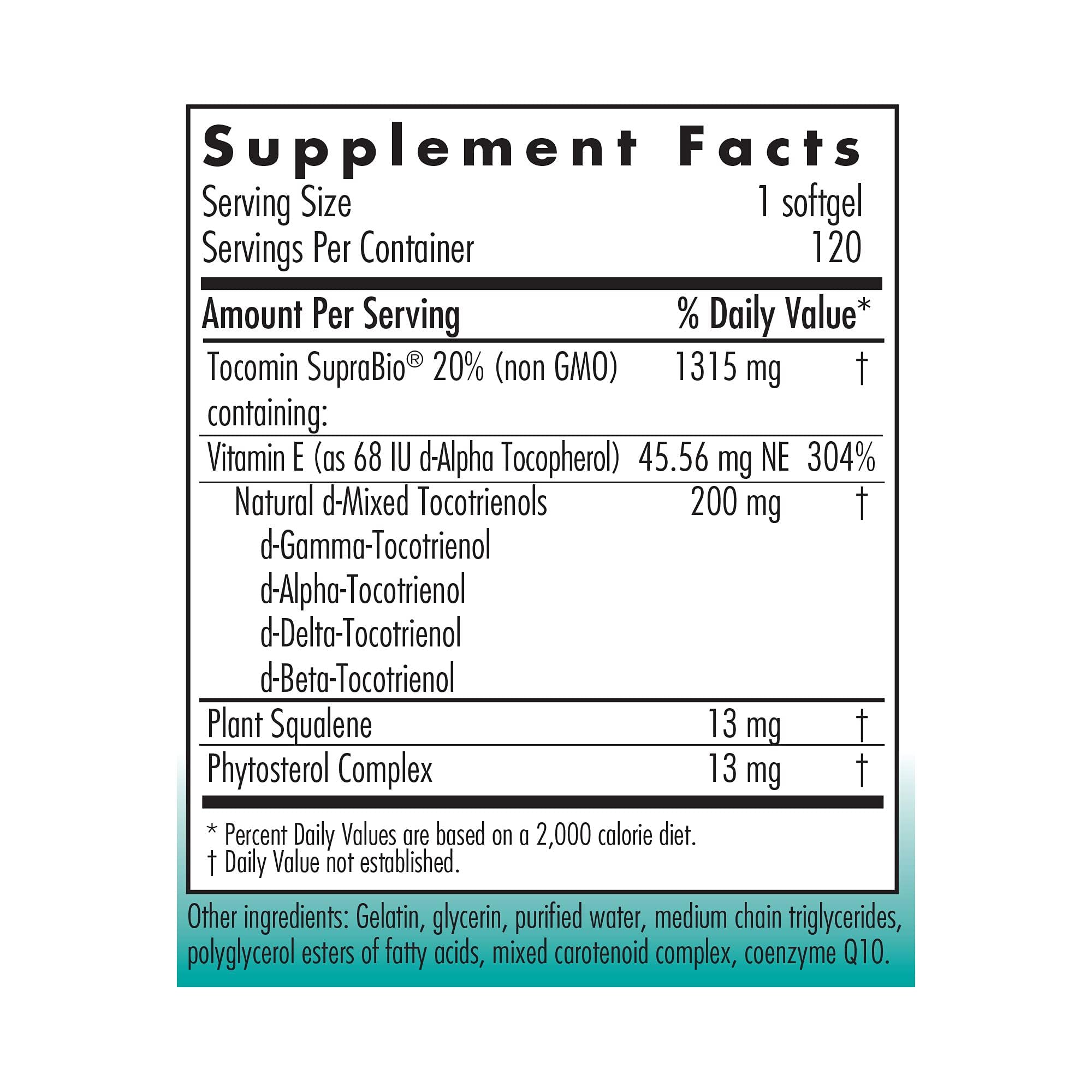 Nutricology Tocomin SupraBio Tocotrienols 200 mg – 120 Softgels