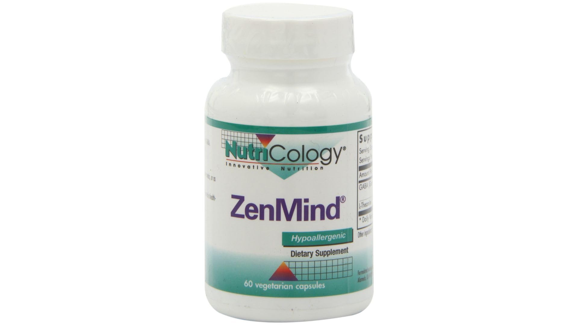 Nutricology ZenMind - Calmness Support with GABA & L-Theanine - 60 Veg Caps