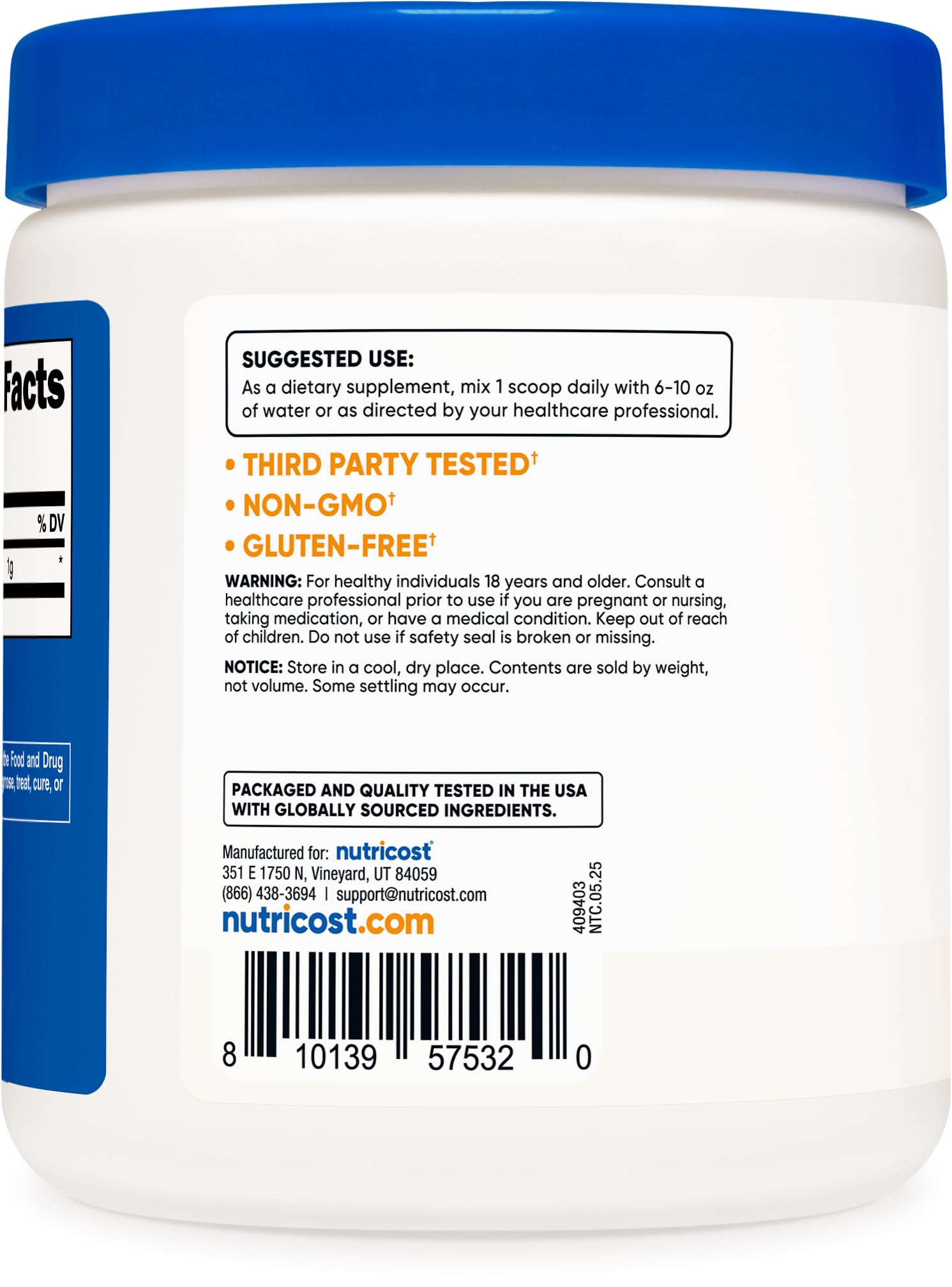 Nutricost Pure Agmatine Sulfate Powder – 250g, 1g Serving, Non-GMO