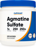 Nutricost Pure Agmatine Sulfate Powder – 250g, 1g Serving, Non-GMO
