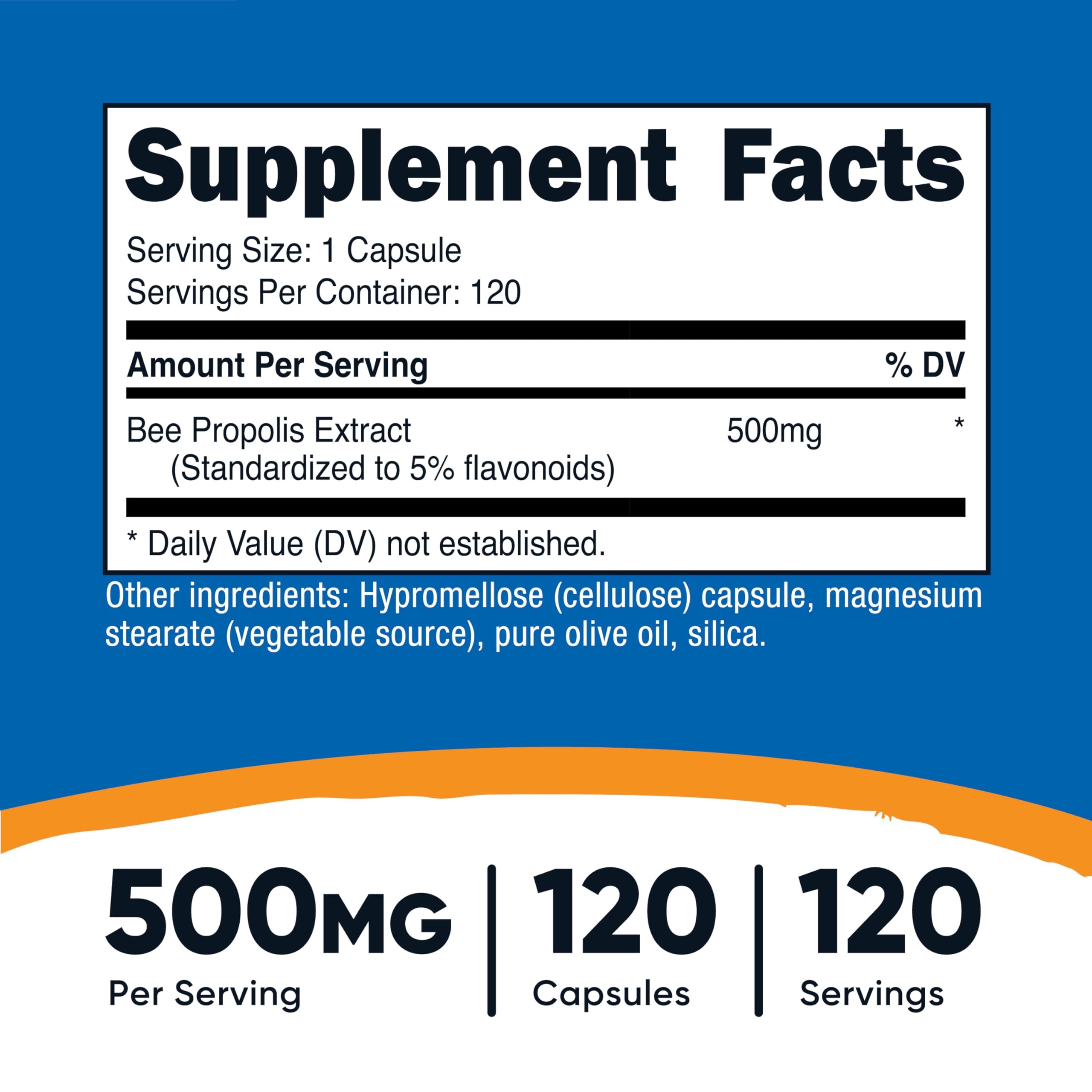 Nutricost Bee Propolis 500mg - 120 Capsules | 5% Flavonoids
