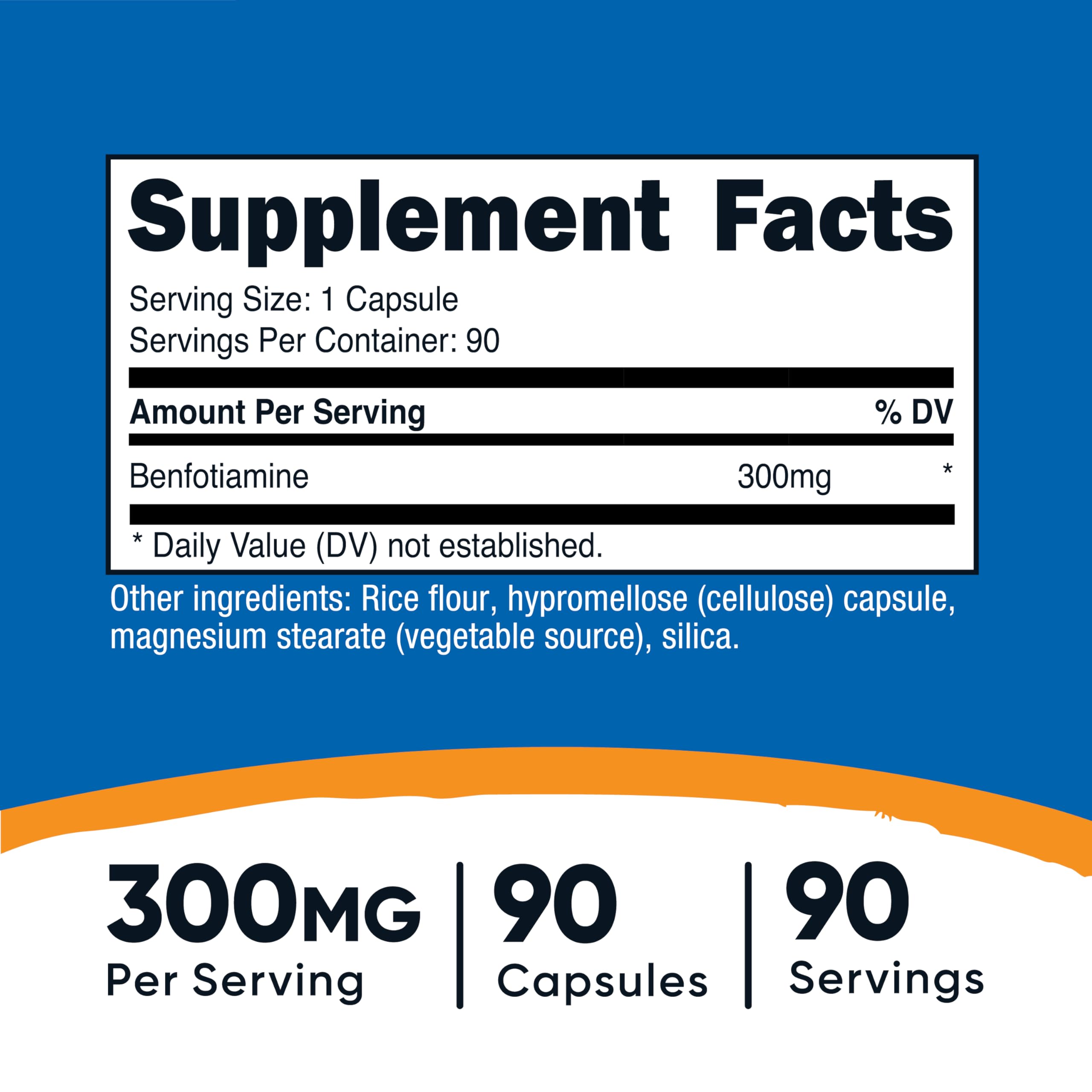 Nutricost Benfotiamine 300mg – 90 Capsules (Pack of 2) | Gluten Free, Non-GMO, Vegetarian