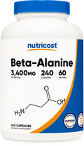 Nutricost Beta-Alanine Capsules 3400mg | 60 Servings (850mg per cap) – Gluten Free & Non-GMO, Made in USA