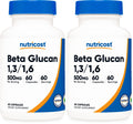 Nutricost Beta Glucan 500mg 1,3/1,6 D-Glucan | 60 Vegetarian Capsules | Gluten Free & Non-GMO (Pack of 2)