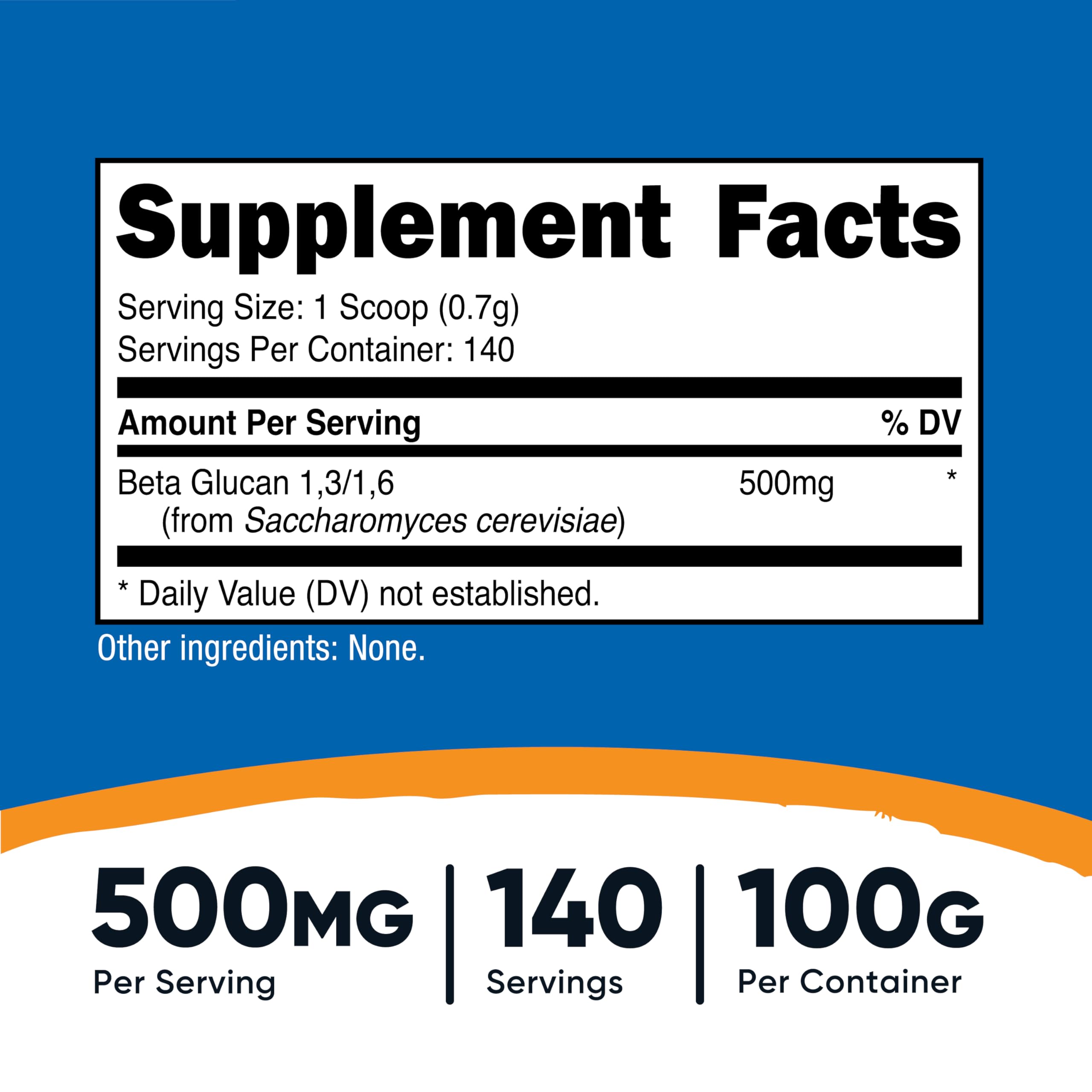 Nutricost Beta Glucan Powder 100g | 1,3/1,6 | Non-GMO