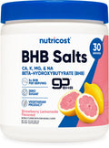 Nutricost BHB Salts Drink Mix – Strawberry Lemonade (30 Servings) | 5g BHB per Serving | 0g Total Sugars | Vegetarian