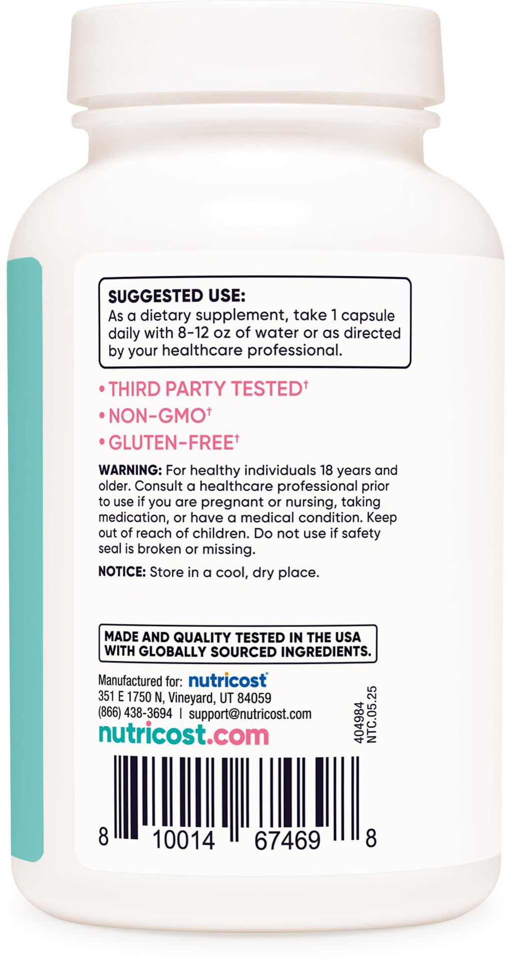 Nutricost Black Cohosh 660mg for Women | 120 Veggie Caps | Non-GMO, Gluten Free